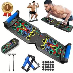Multifunctional Push Up Board - Adjustable Workout Equipment, Home Fitness Machine, Upper Body & Core Strength Training Station, Non-Slip Base, Resistance Bands, Upperbody Workout