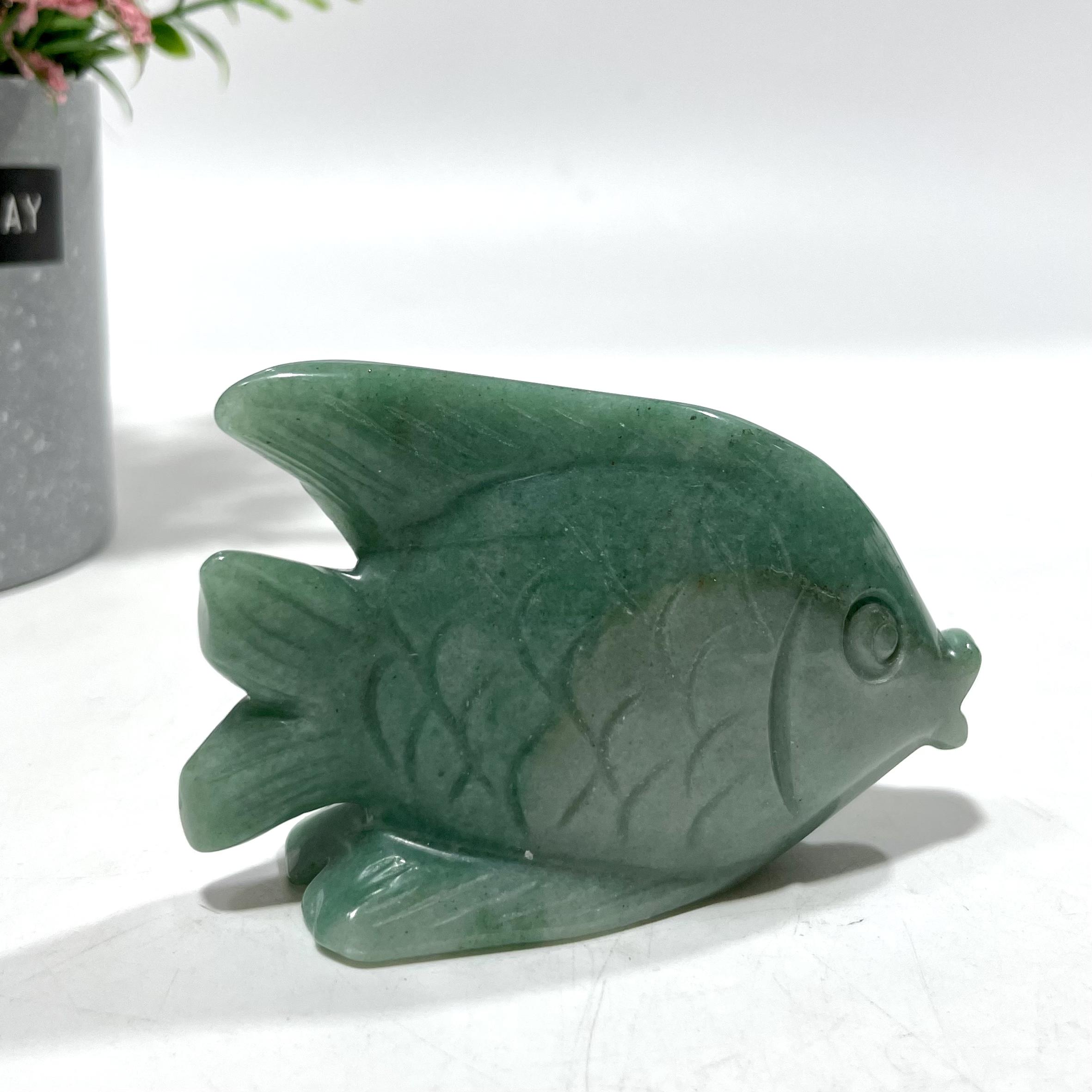 Green Aventurine Animal Crystal Carvings Flower Fairy Cat bird Tortoise Dolphin Bear Fish Seal Dinosaur Rhinoceros Frog Shark Carvings Healing Stones Natural Stone Chakra Balancing Reiki Home Office Decor From IG Crystal