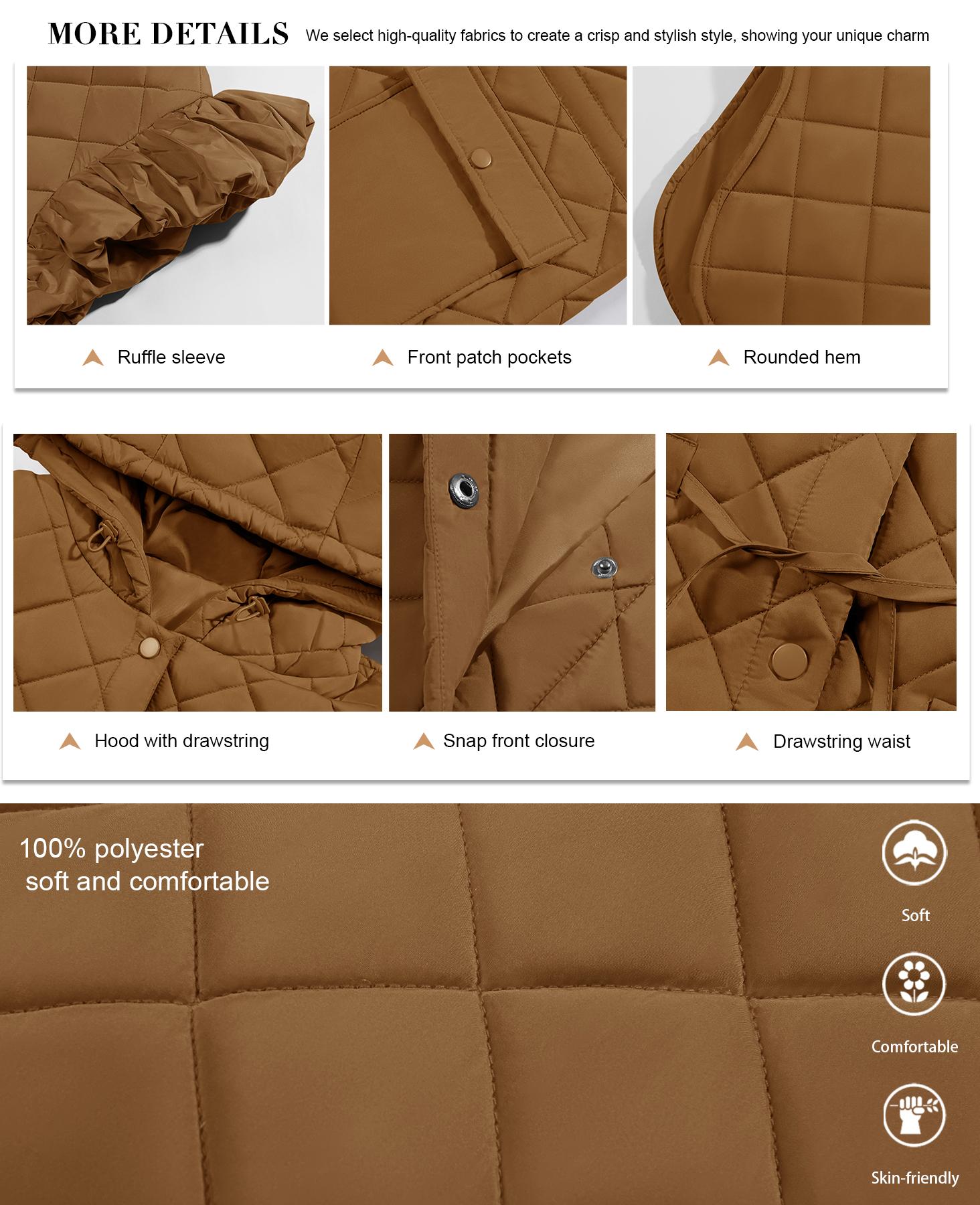 Tankaneo Womens Long Puffer Vests Fashion Ruffle Sleeve Quilted Gilet Coats Winter Hooded Down Jacket Vest Tankaneo Womens Long Puffer Vests Fashion Ruffle Sleeve Quilted Gilet Coats Winter Hooded Down Jacket Vest