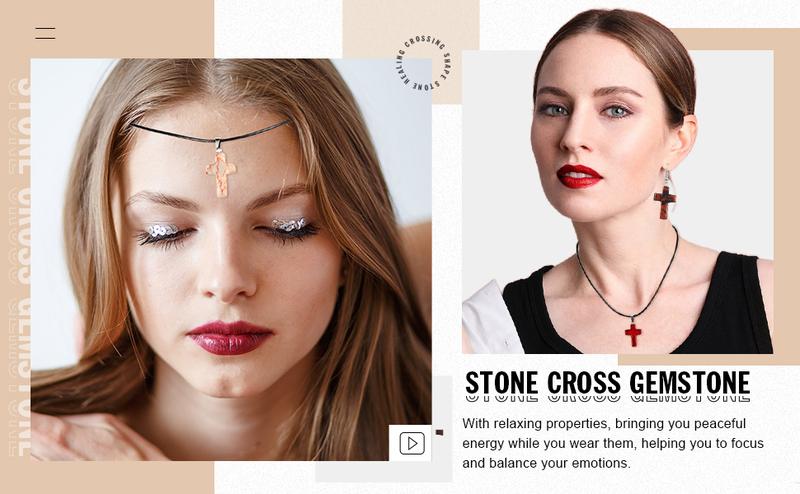 50 Pcs/75Pcs Cross Crystal Stone Natural Crystal Pocket Stone Cross Pendant Mini Cross Decorative Stone Bulks Cross Shaped Worry Stones for Men and Women Birthday HalloweenThanksgiving Christmas Gift Home Decor