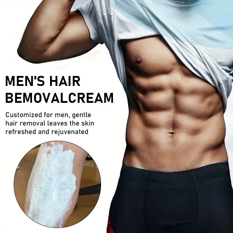 ROZINO Men's Sensitive Skin Hair Removal Cream - Gentle Formula for Smooth & Flawless Results - 60g Portable Tube - Alcohol-Free & Fragrance-Free - Quick & Painless Hair Management - Body Care Daily