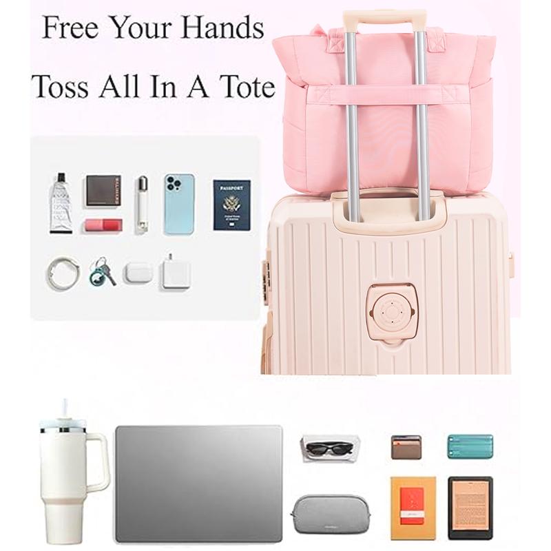 【Valentine's Day】Women's Tote Bag with Zipper, Lightweight Tote Bag, Fitness Tote with Multiple Compartments, Work Tote, Nurse Dance Yoga Travel Bag, Durable Fashionable Design Women's Bubble Tote Bag