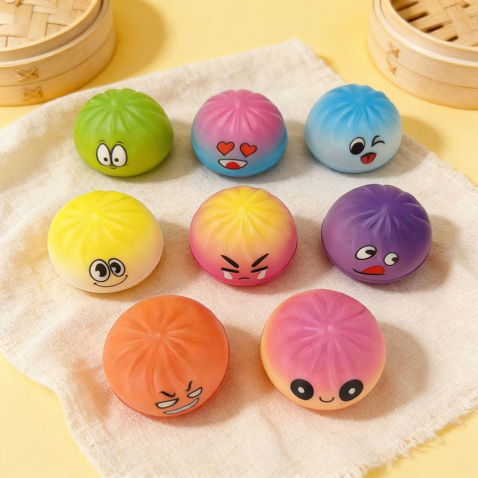 Simulated Stress-Relief Bun Toy, Squishy Stress-Relief Ball, Internet-Famous Venting Gadget, Creative Gift Holiday Ginger Cookie Silicone relaxation musical butter anxiety portable gift