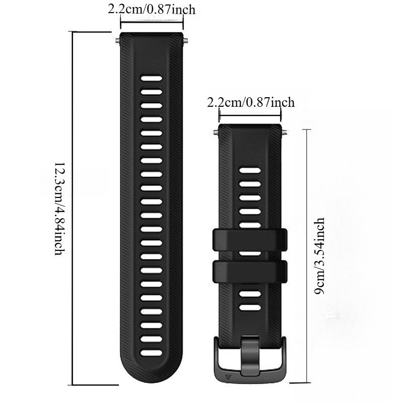 1 Pcs Casual Silicone Watch Band for Garmin Forerunner 955 Smartwatch Replacement Accessories Watch Straps (Strap Only, Watch Not Included)