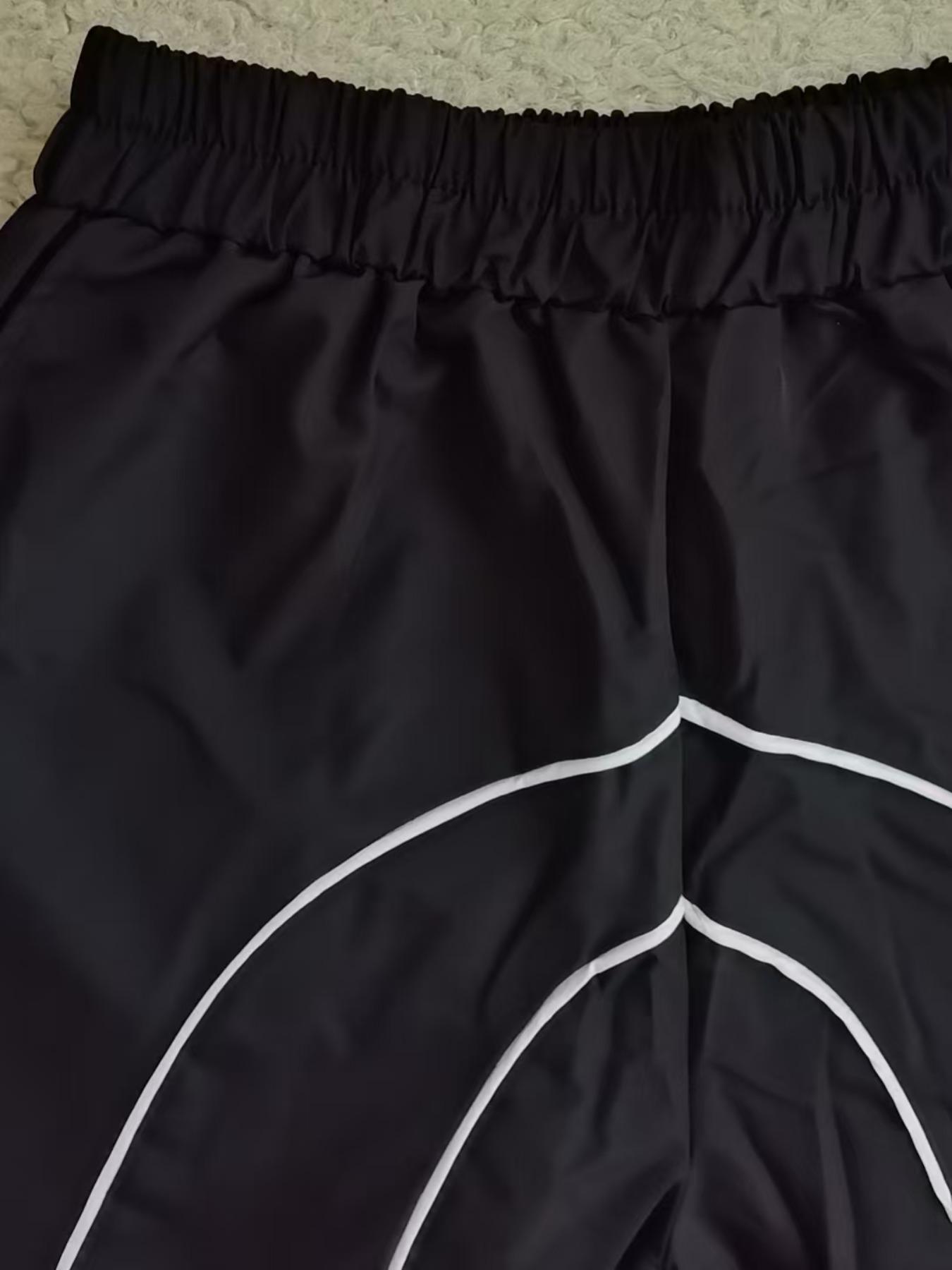 Men's Asymmetrical Patchwork Hip Hop Pants Loose Fit Joggers Fall Winter Street Fashion Comfortable Wear Modern Urban Style Bottoms