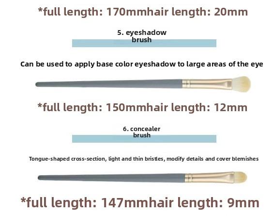 10 pieces of Blue Bridge makeup brush, a whole set of makeup tools, powder brush, eye shadow brush, soft hair brush