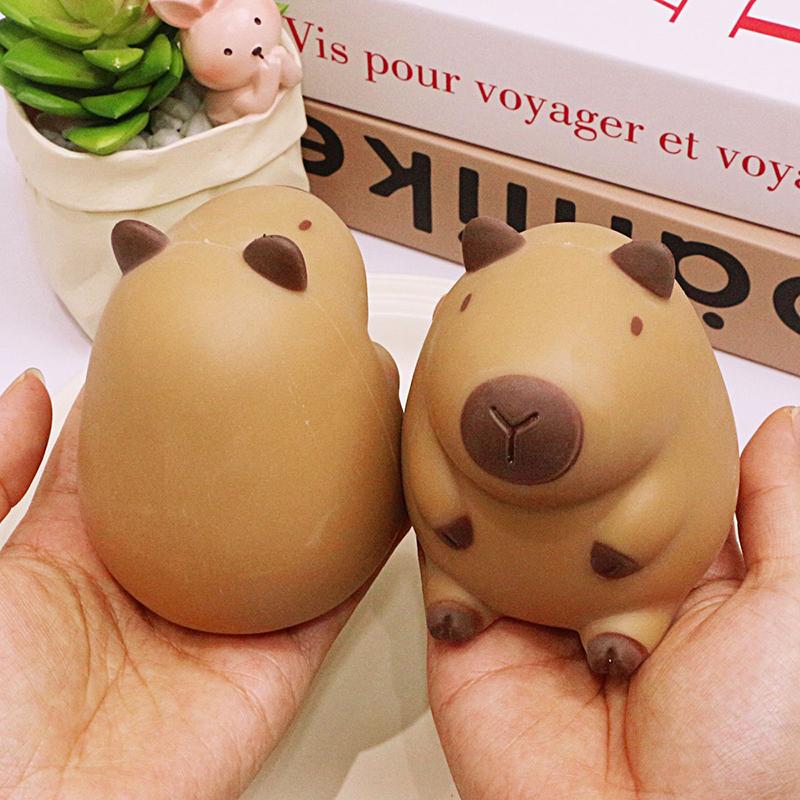 Kawaii Capybara Squeeze Toy Anti Stress Adult Toys Pinch TPR Soft Decompression Stress Reliever Toys For Kids