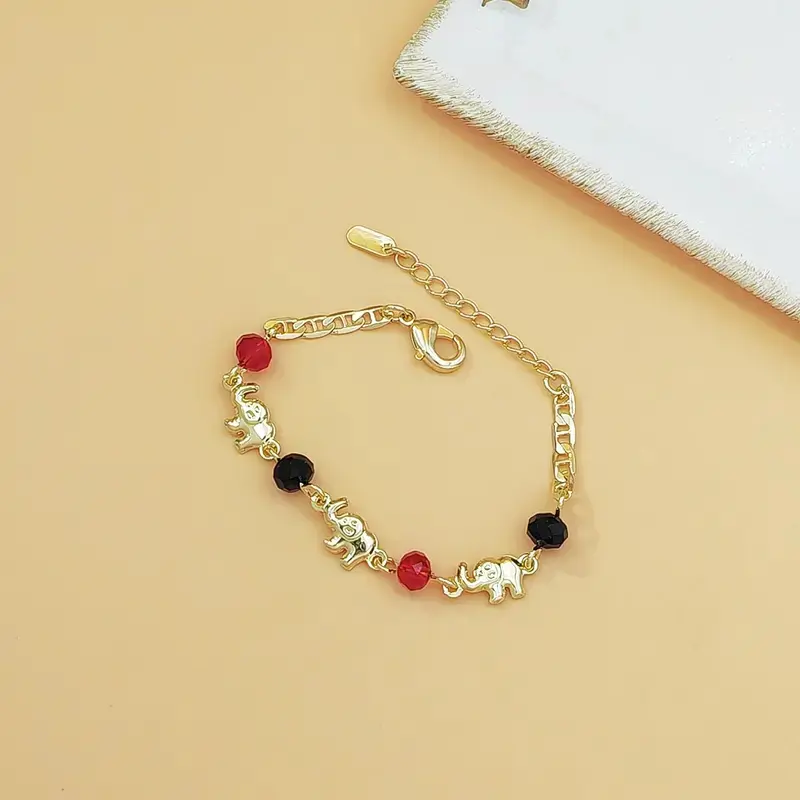 Women's Boho Beaded Bracelets, Ethnic Multi-Layer Adjustable Bangle with Elephant Charm, Funky Stylish Accessories, Adjustable Bangle Jewelry, Boho Beaded Band, Accessories For Women, Animal, Female, Boho Charm