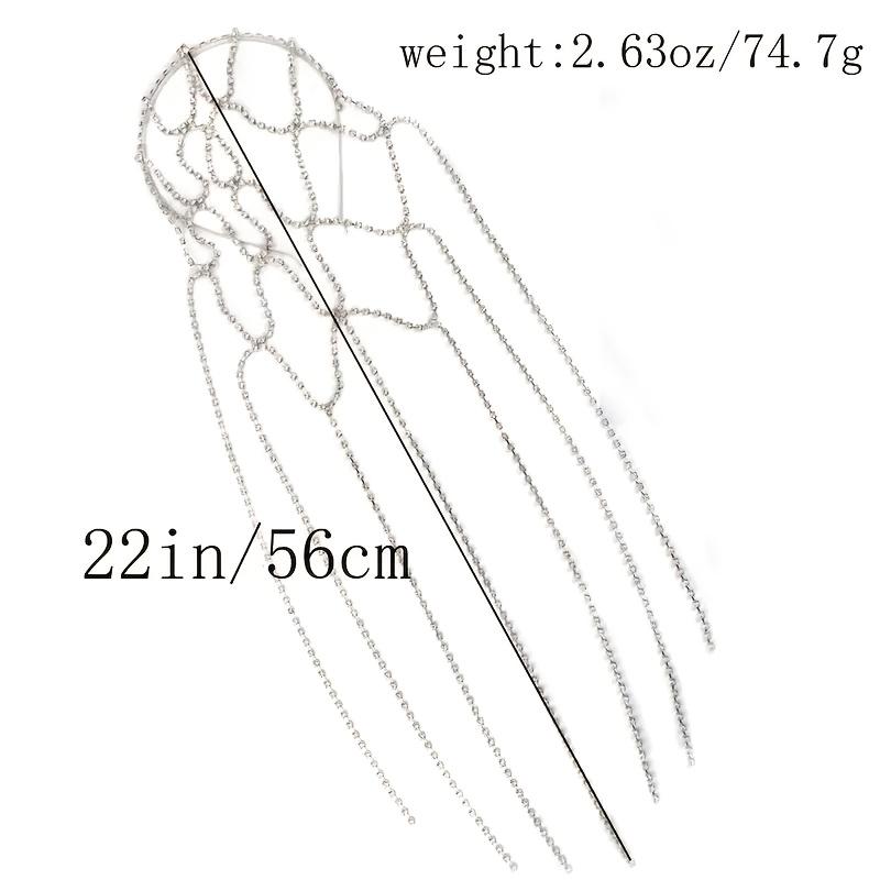 1 long mesh fringed hair band, unique fashion trend headgear, chic high-end hair accessories, perfect for women's daily wear and prom dresses