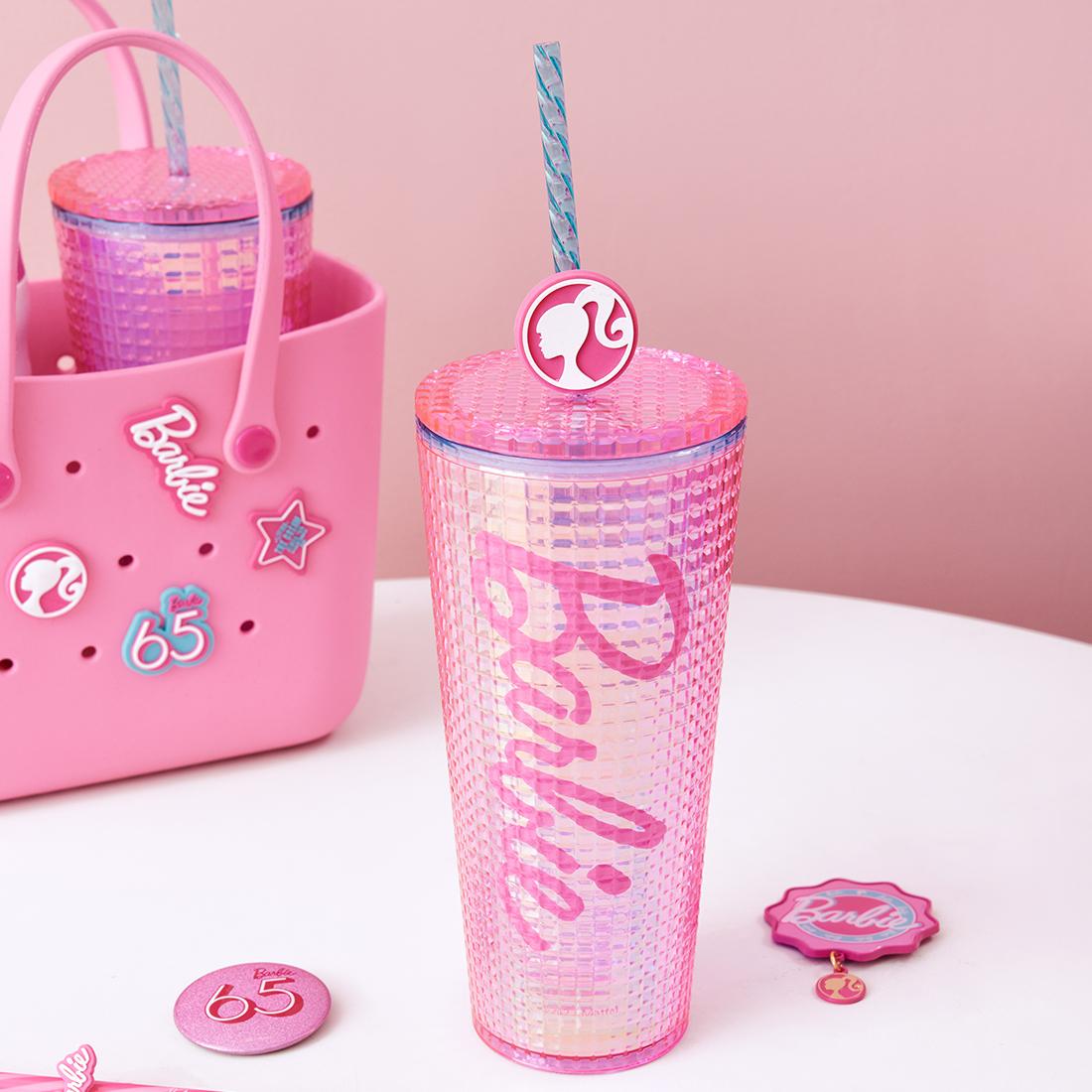 Barbie Daylight Shiny Series Double Layer Drinking Bottle 775mL Large Capacity Water Bottles With Straw Cute Portable Bottle Glossy Design Birthday Gift Surprise Gift Cup Drinkware