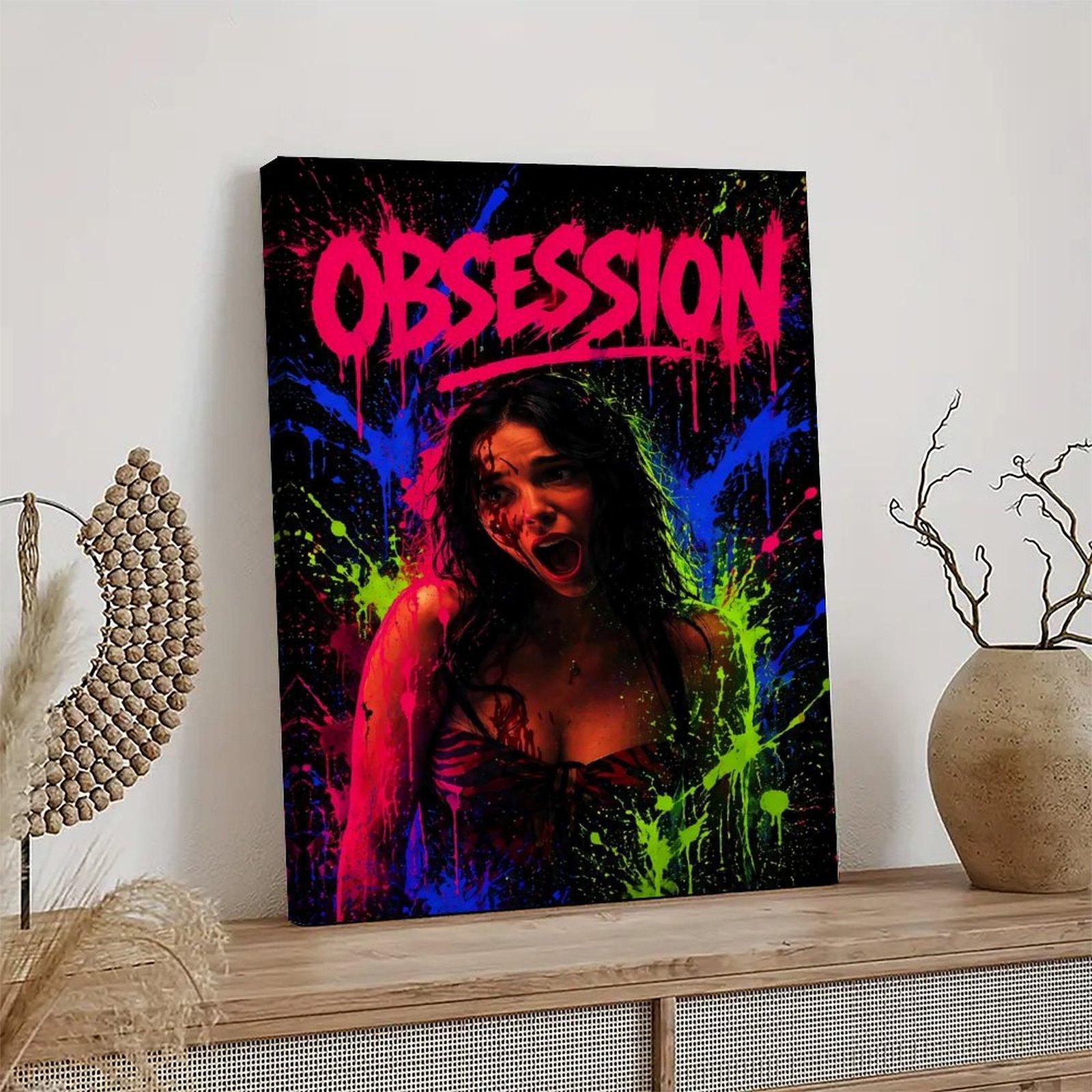 Obsession Artistic Frameless Canvas Prints, Home Decor Wall Art for Bedroom, Bathroom Room Decor, Above Bed Wall Decor