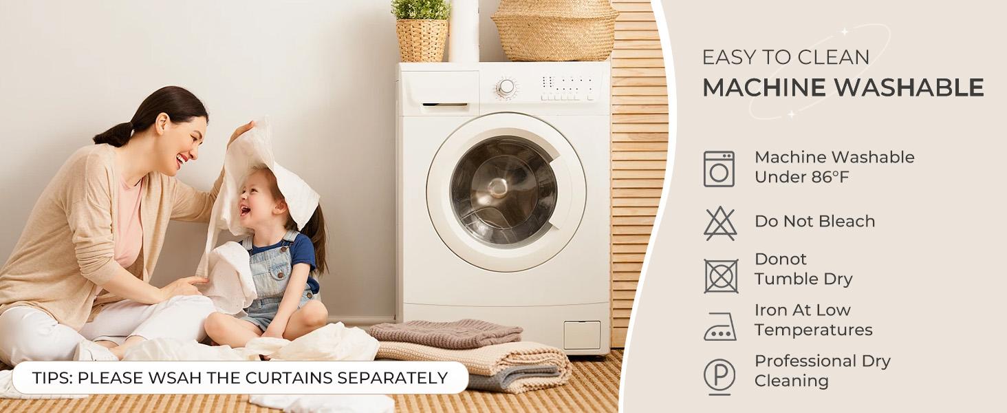 Inovaday 2pcs Blackout Curtains Linen Curtains For Living Room, Back Tab Thermal Insulated Black Out Curtains Farmhouse Style Heavy Duty Easy Maintenance Outdoorfun