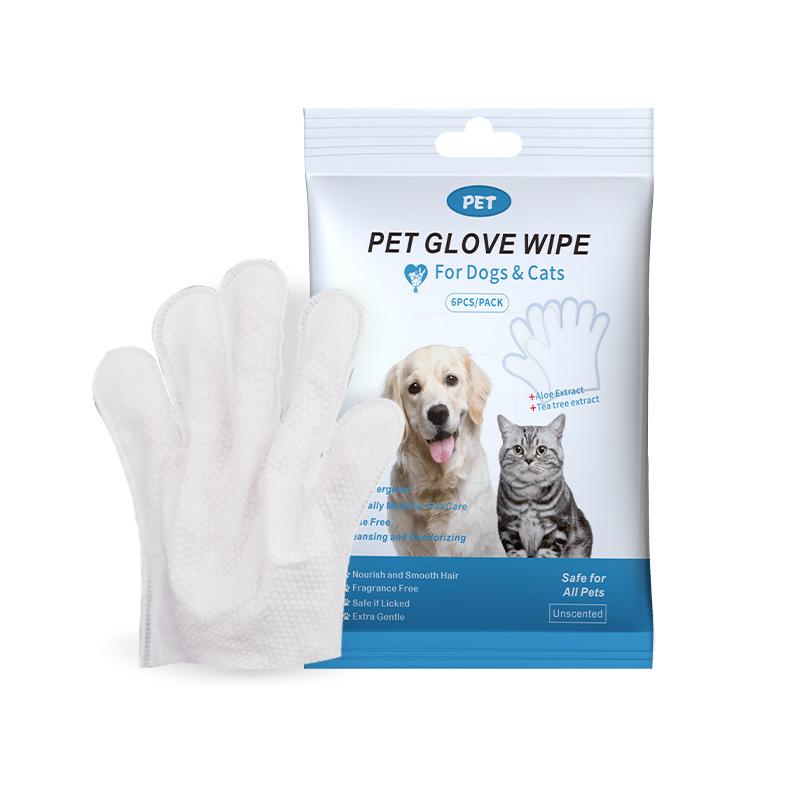 🐾 Muddy Paws Savior | 6-Pack Dog Cleaning Wipes Gloves | Quick Post Walk Dirt Remover