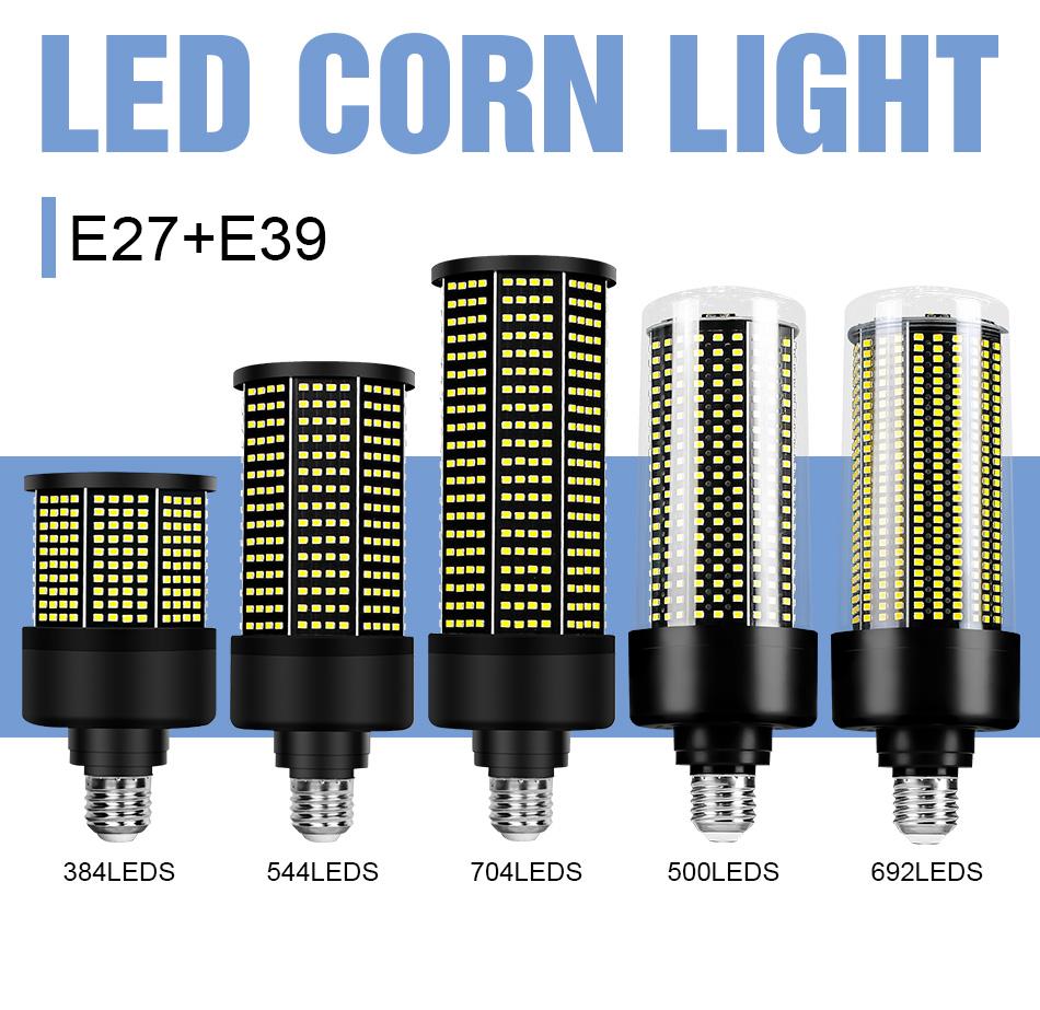 100W E39+E27 LED Corn Light Bulb AC100~277V Warehouse Factory Recessed Ceiling Straight Candle Lamp 80W Daylight 60W Indoor Office Storeroom Basement Parking Lot Garage No Flicker Eye Protection Energy Saving Safety Commercial Lighting Fixture Cool/Warm