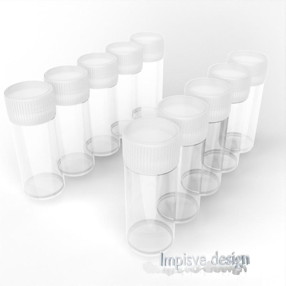 10-Pack Sealed Tube Medicine Organizer, Waterproof Odor-Free Storage Tubes, Classic Style