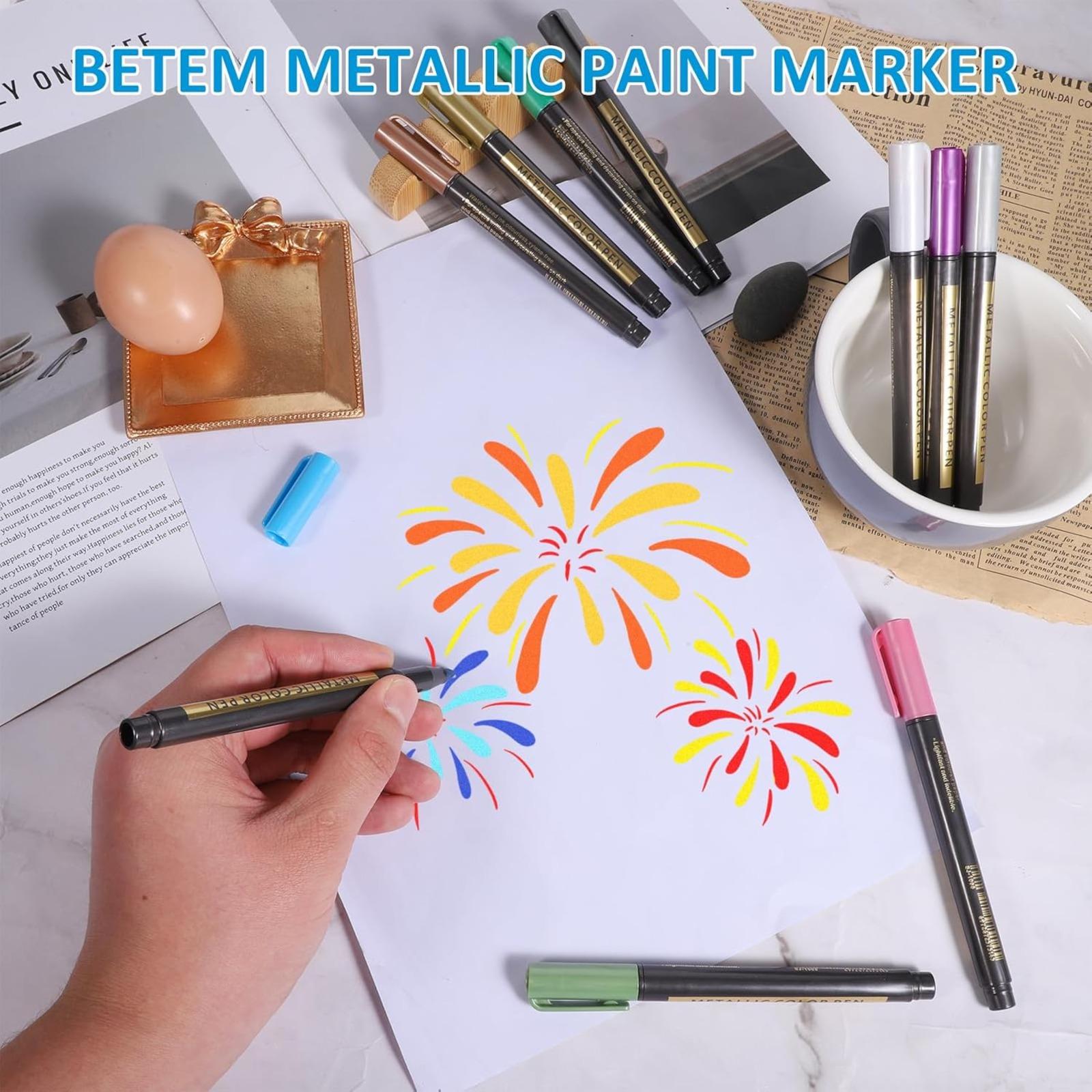 Acrylic paint marker, flash pen, paint pen, flash gel pen acrylic acid, acrylic paint pen, fine flash, flash paint, handicrafts, flash fluorescent pen, card printing supplies, flash paint pen