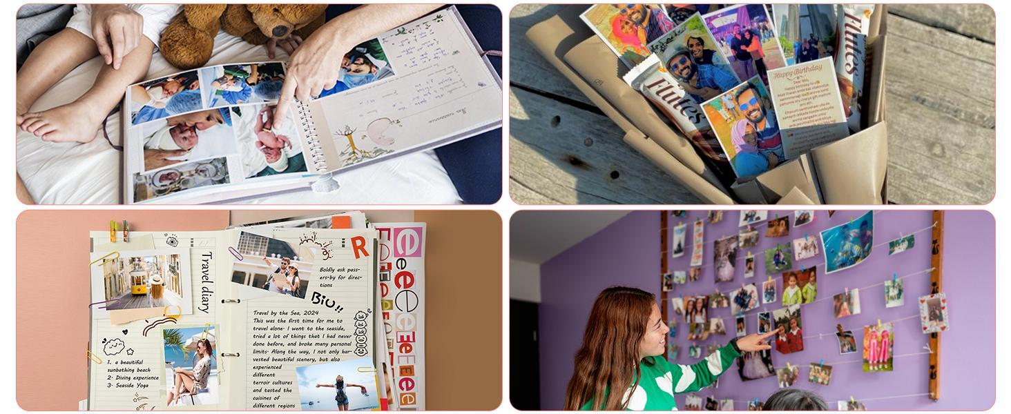 HPRT Mini Wireless Portable Color Photo Printer for Smartphone, Pocket-Size, Zink 2x3 inch, Peel-Off Stickers, Bluetooth, Compatible with iOS and Android Devices