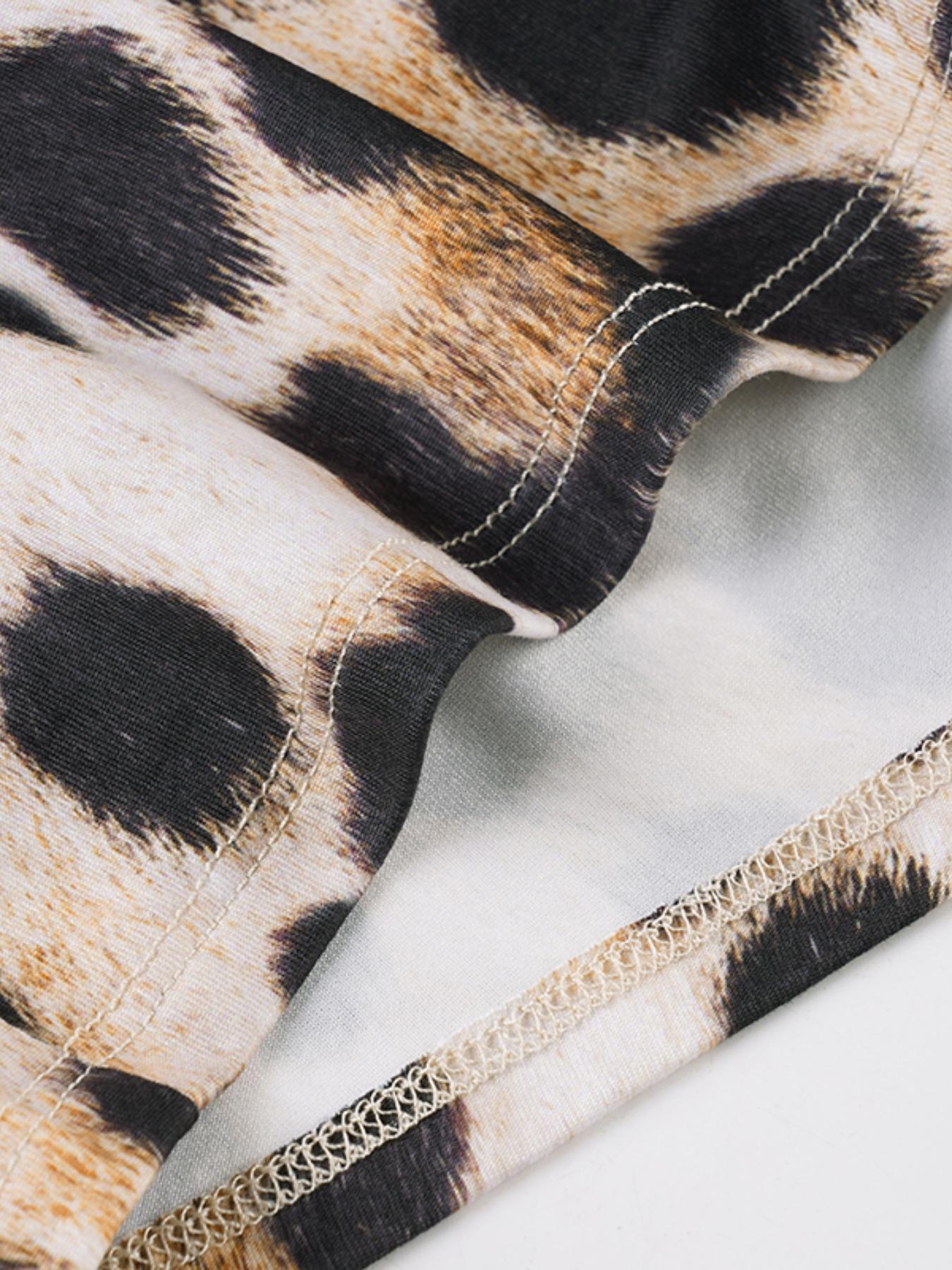 Lace Trim Leopard Print Spaghetti Strap Top & High Waist Shorts Set, Y2K Style Summer, Slim-Fit Women's Clothing