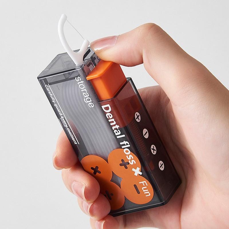 1 portable dental floss dispenser - automatic rebound premium dental floss stick (1 box can store 20 dental floss) with a luxurious and stylish design, creative oral care accessories, and the ability to clean teeth anytime, anywhere Oral Care Supplies