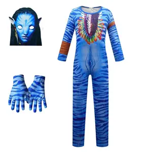 Avatars Costume for Kids Cosplay Alien Children Boy and Girl Avataring The Way of Water Christmas Halloween and Masquerade Party