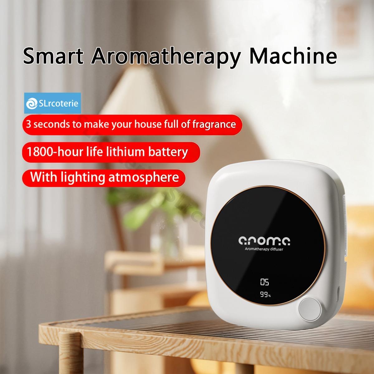 7-Level Adjustable Smart Diffuser - Suitable for Essential Oils/Perfumes, USB Rechargeable Battery Humidifier, Room Freshener, Long-Lasting Home Fragrance, Smart Timer with Adjustable Settings, Ideal Gift for Office, Bedroom, Bathroom Air Freshener