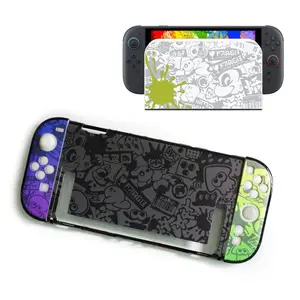 Hard Case TV Dock Charger Protective Crystal Shell For Nintendo Switch 2/NS Oled Game Console Joy-con Controller Cover Protector