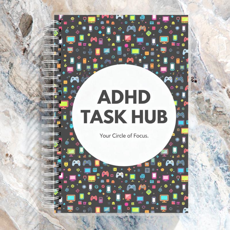 ADHD Schedule - Time Management Notepad for Adults with ADHD, Simplify Your Day with Categorized Checklists for Calls, Emails & Tasks, A5, 108 Pages, Lay-Flat Twin-Wire Binding, Productivity Planner