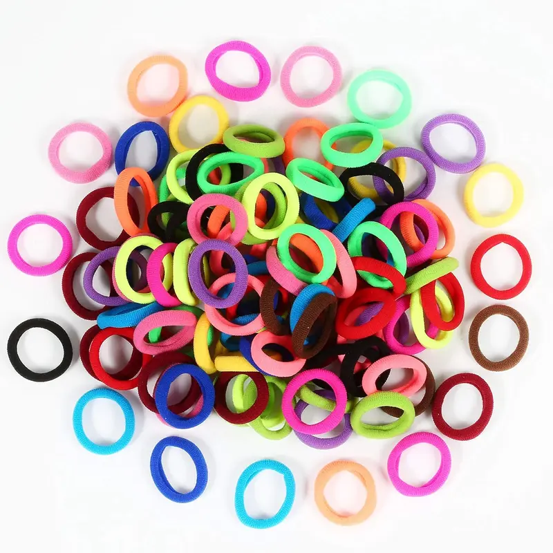 1PC Colorful Rainbow Macaron Hair Bands Stretchy High Elastic Hair Ties Ponytail Holders for Daily Wear