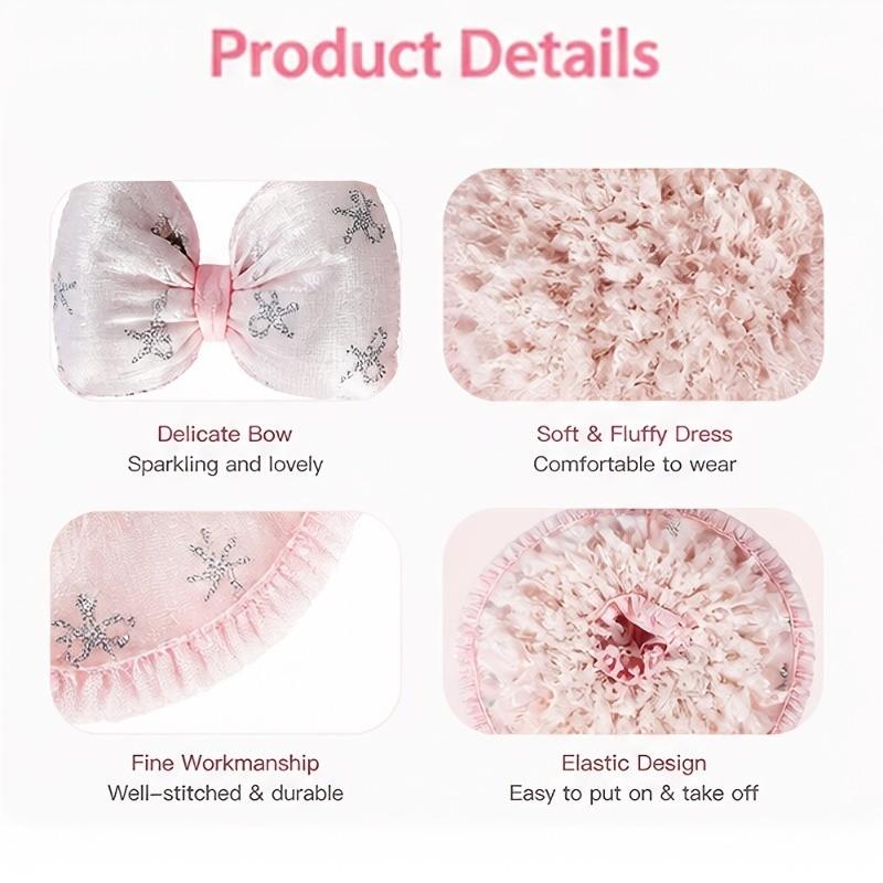 Princess Goose Set with Star Bow and Feather Tutu, Perfect for 7-Inch Gooses, Includes No Statue, Ideal for Decorative Use