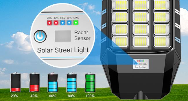 HYKOONT Solar Outdoor Street Lights Dusk to Dawn Auto Lighting up 6500K IP66 Waterproof 3-year-warranty Solar Security Light with Motion Sensor for Outdoor Garden Street Yard Fall Porch Decor