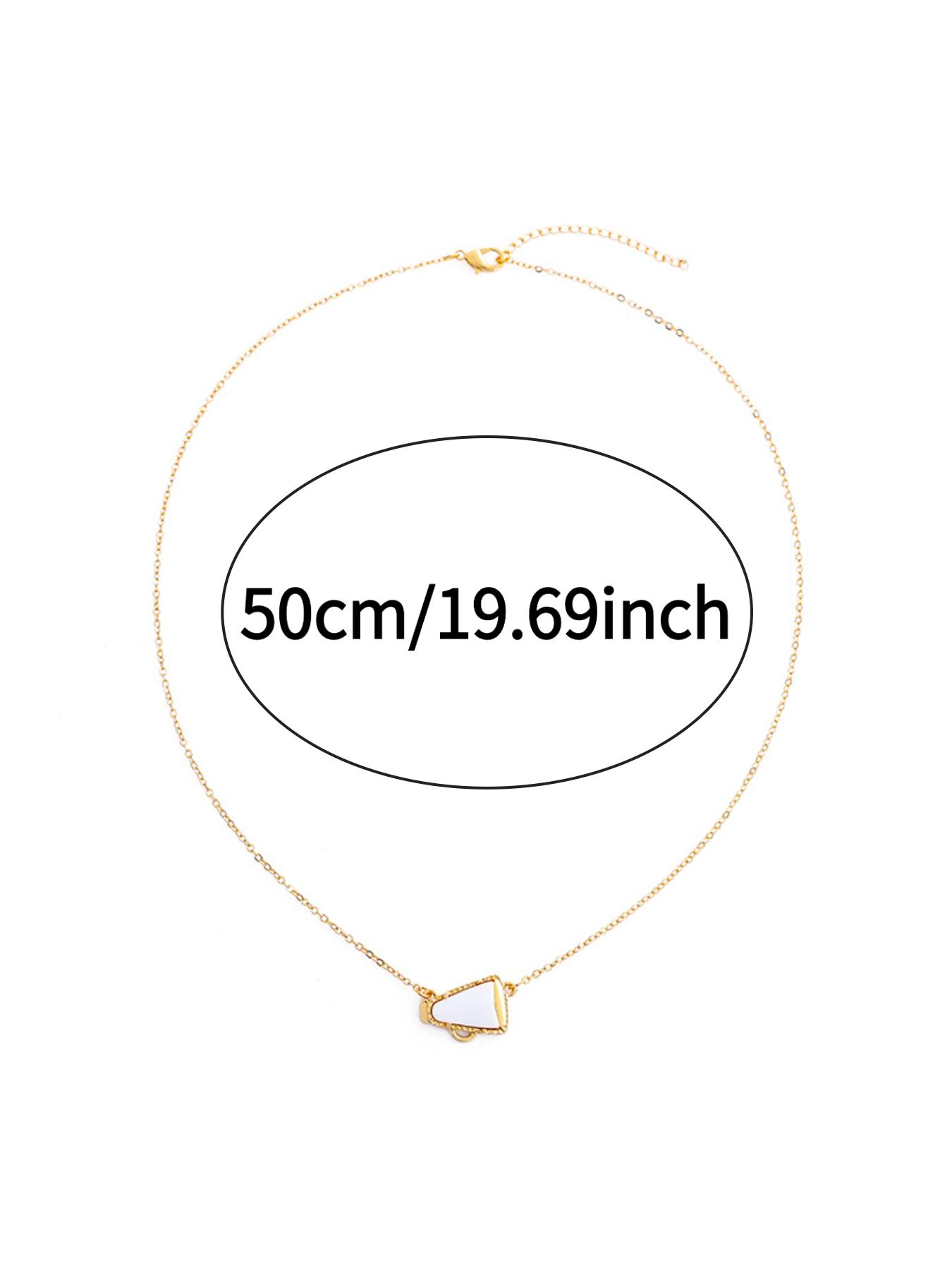 New 2026 World Cup Support Megaphone Necklace Cheerup Pendant Personalized Trend Cone Geometric Style