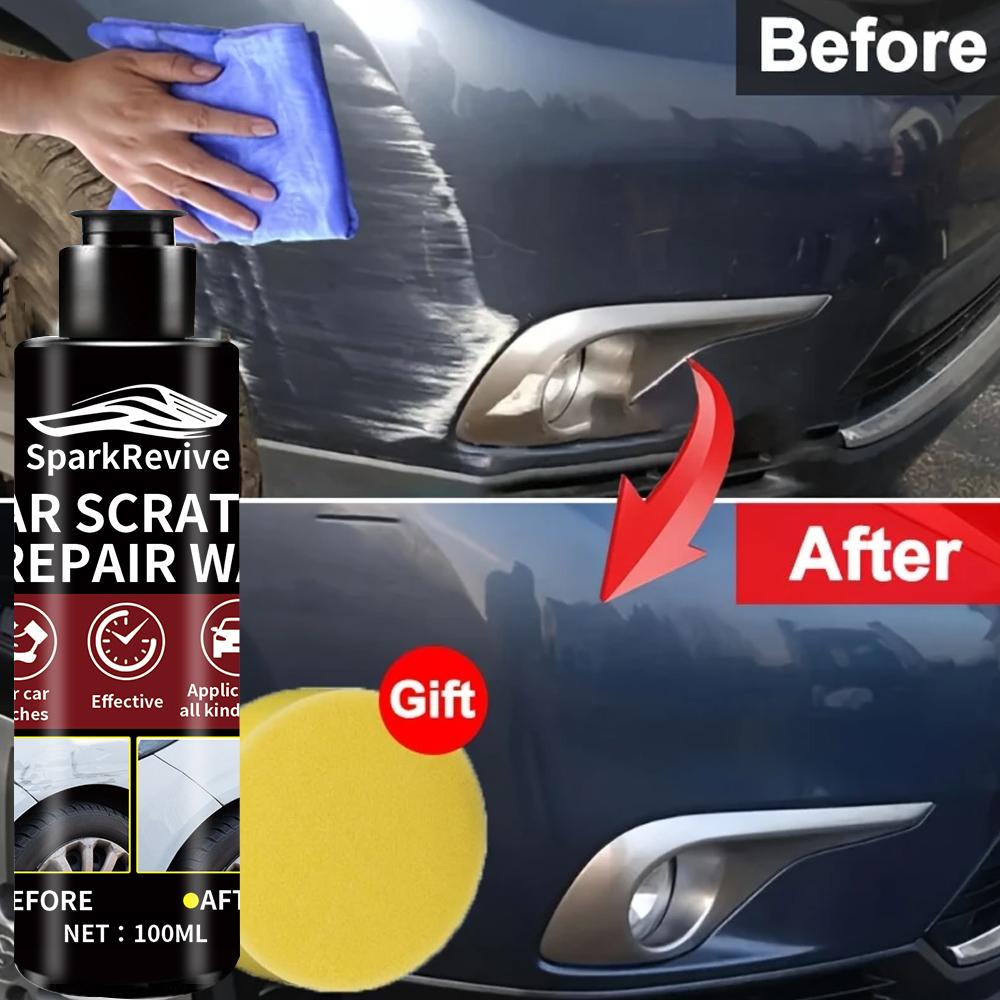 100ml Car Scratch Remover Wax Auto Paint Scratch Repair Polishing Paste Deep Scratches Removal Agent for Vehicle Paint Surface Restoration