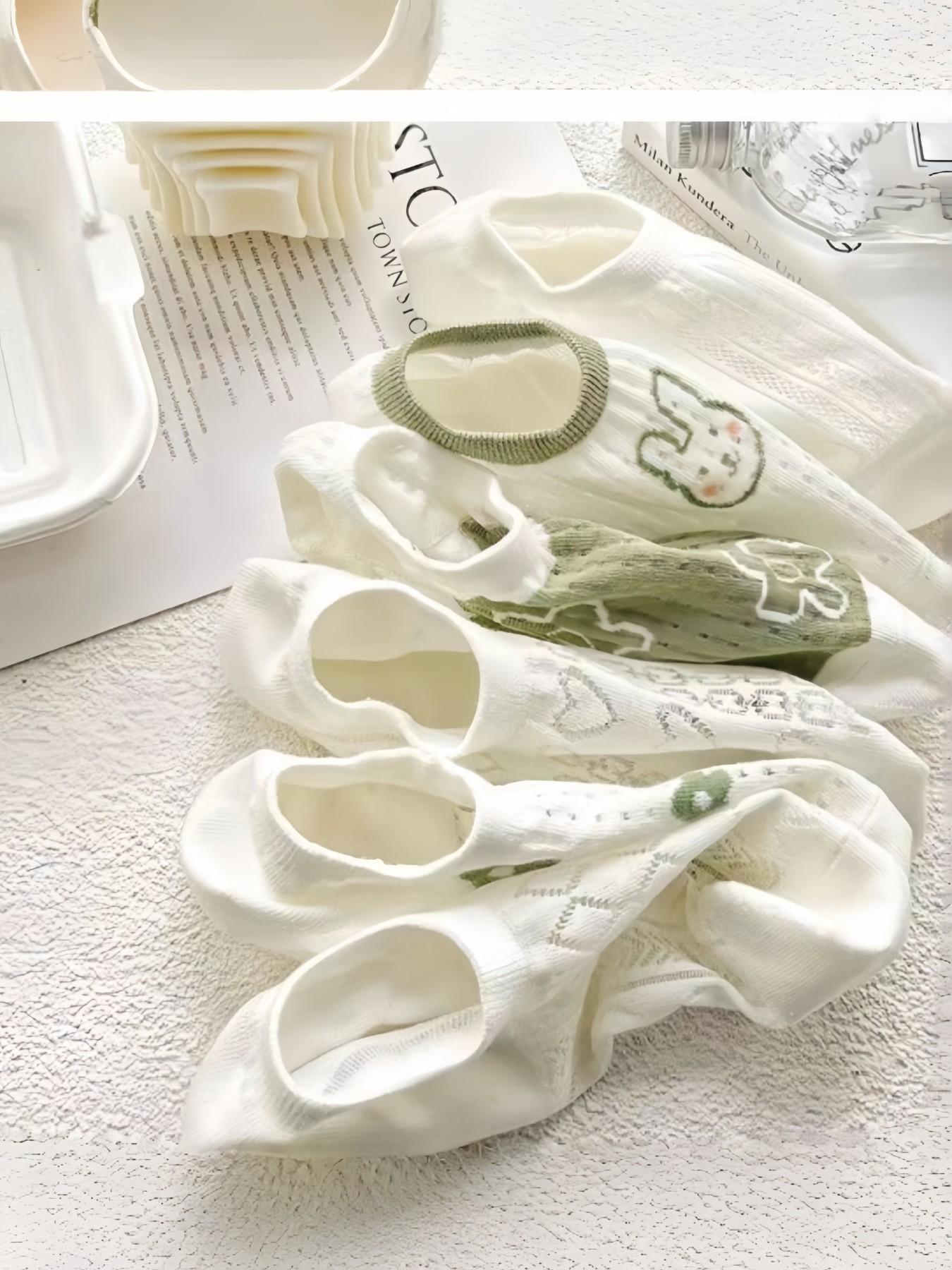 10 Pairs Summer Socks for Women, Breathable Mesh Invisible Anklet Socks, Cute Japanese Style Short Socks, Trendy Korean Fashion