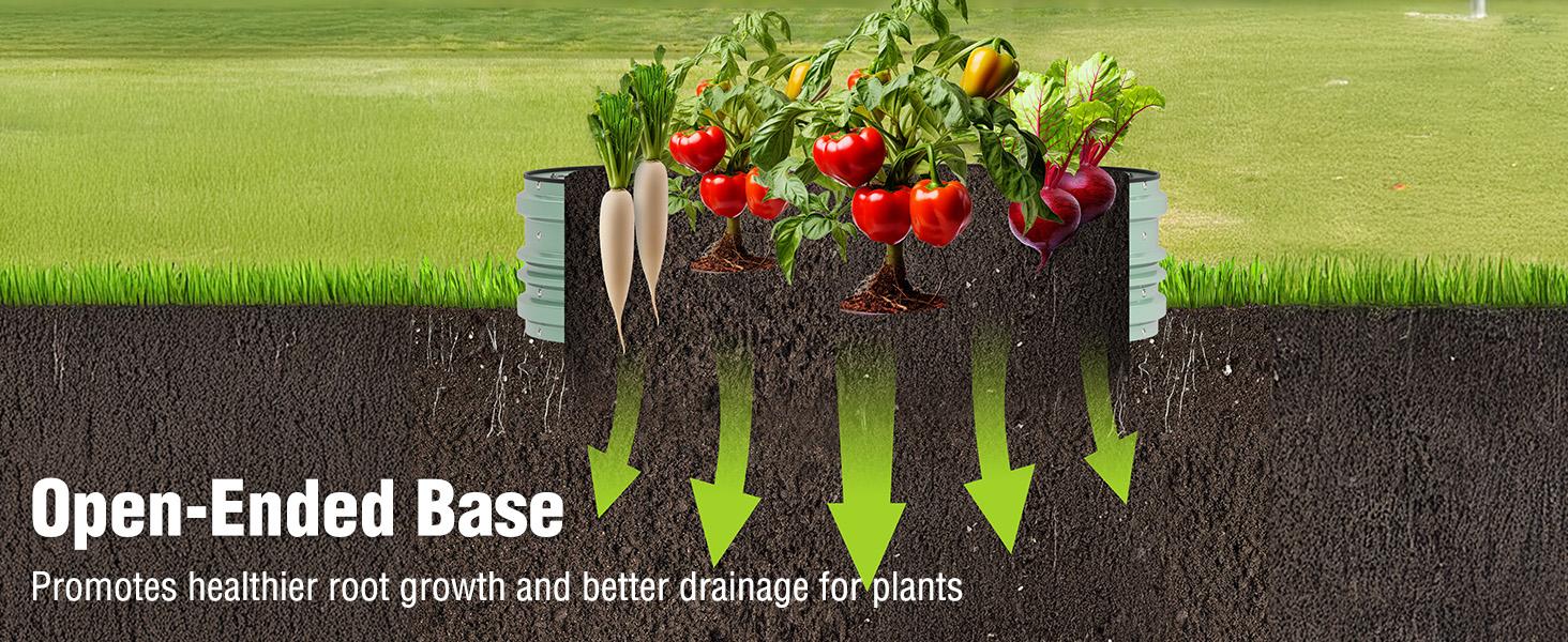 #fathersdaygift WORKPRO Galvanized Raised Garden Bed Set, Rust & Corrosion Protection, Easy Assembly, Safe Edge, Ideal for Vegetables & Flowers