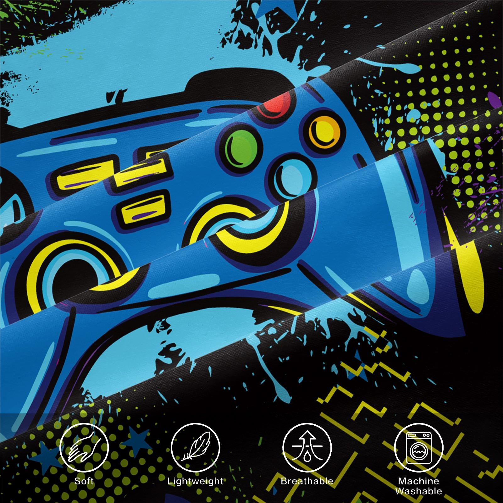 Game Controller Pattern Duvet Cover Set, Soft And Durable Bedding Set, Including 1 Duvet Cover And 1 Or 2 Pillowcases, Without Cotton Core, Suitable For Gaming Room Gifts, Bedroom Decorations