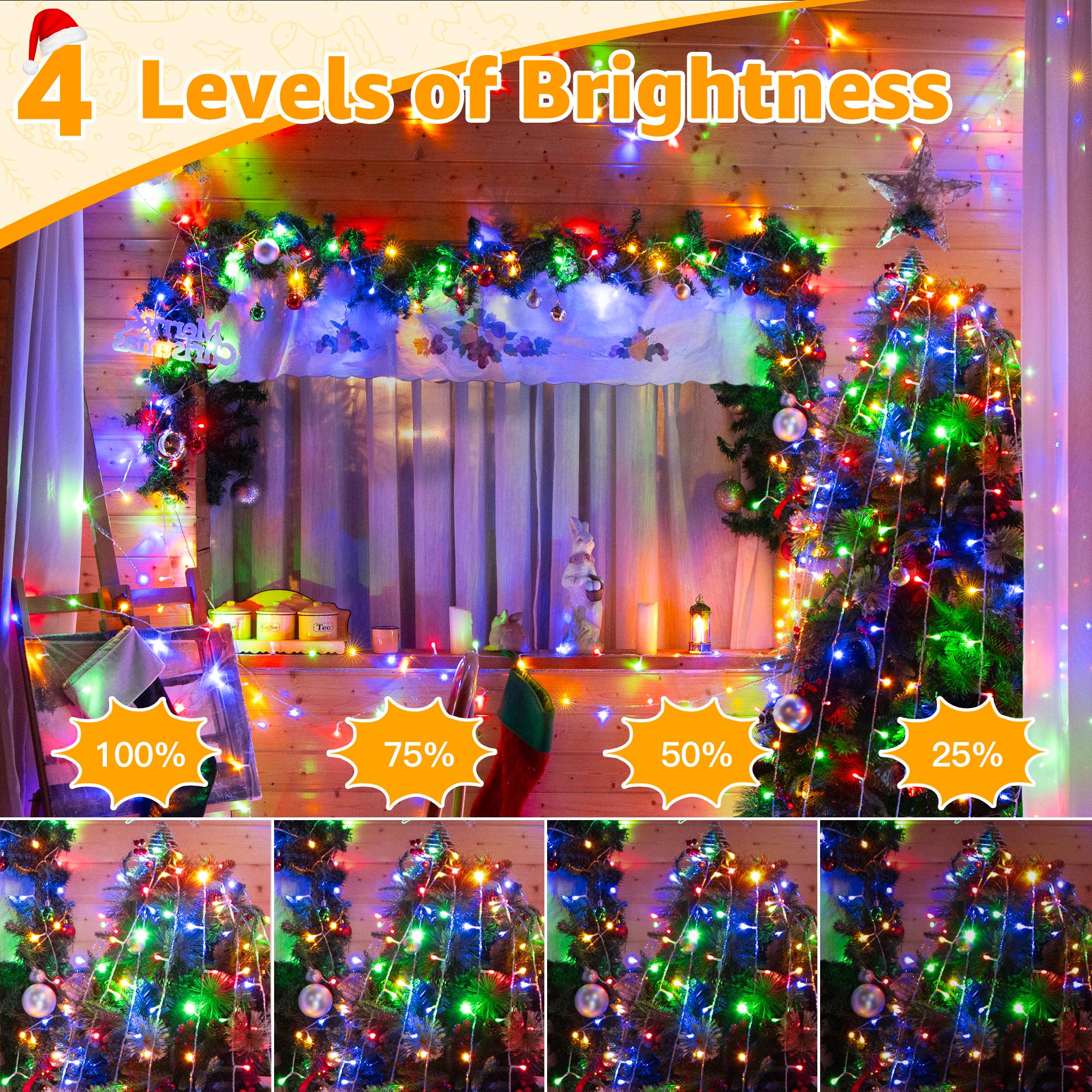 Ollny 262FT Fairy Lights, 800 LED Plug in Christmas Lights, 8 Modes Waterproof Outdoor String Lights with Remote for Wedding Birthday Party Indoor Room Decorations