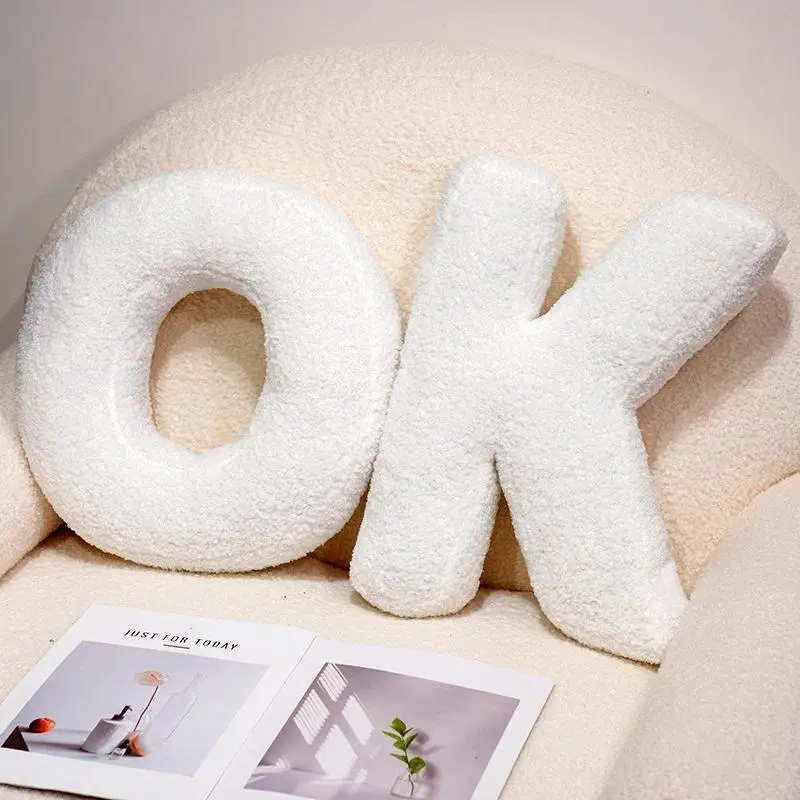 Cozy English Letters Pillow Sofa Cushion Living Room Decor 26 Letter Stuffed Doll Toy Kids Pillow Teaching Words Game Kid Toy