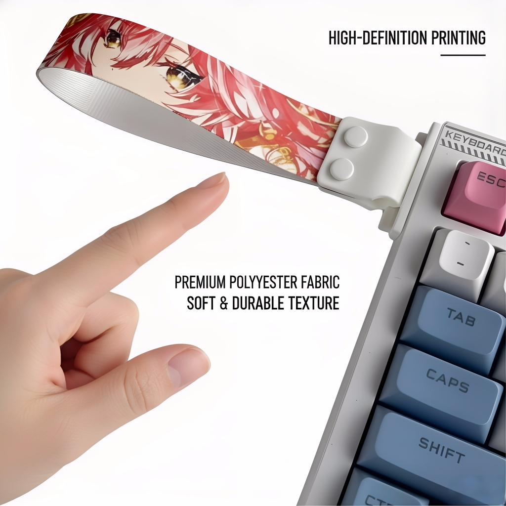 Anime Character Keyboard Strap, Trendy Gaming Accessory, Customizable Design, Versatile Use, Perfect for Gamers & Anime Fans