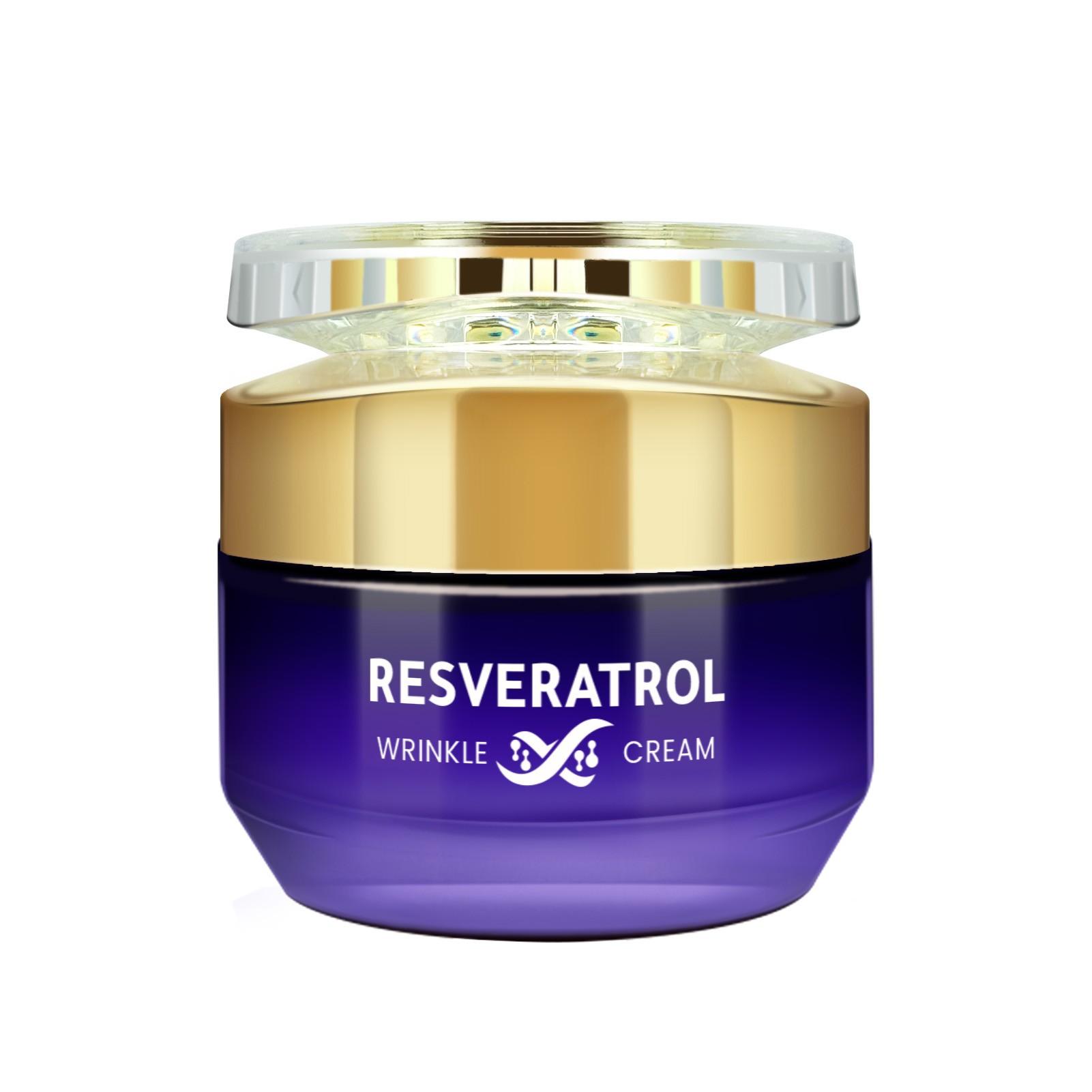 Resveratrol Anti-Wrinkle Face Cream, Hyaluronic Acid & Aloe Vera, Moisturizing Balm, Tightens Skin, Brightens Complexion, All Skin Types