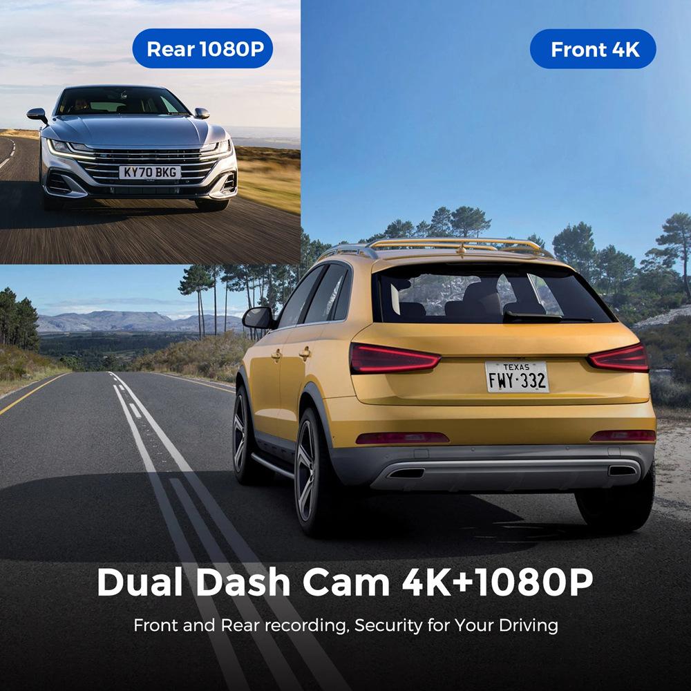 🔥4K Dual Cam! GPS+APP | No Accident Disputes🚗🚗 (WithOut Card)Non-rechargeable, must be used while plugged in.