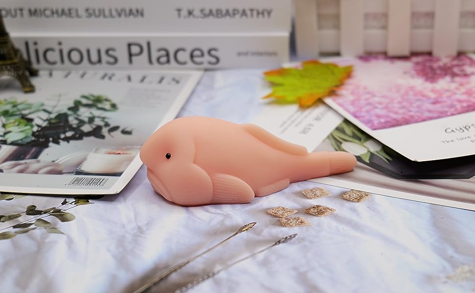 Cute Blobfish Toy, Scented, Fidget Blob Fish Mochi Toys, Stress Relief Squeeze for Kid and Adult, Sensory Toy for Autism, Birthday, Christmas, Office, Stocking Stuffer Gift