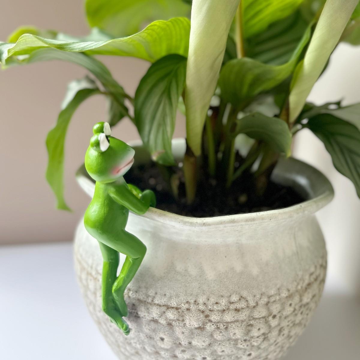 Home Garden Decorative Frog Resin Craft, Creative and Cute Personality, Portable Bonsai Decoration Hanging Ornament