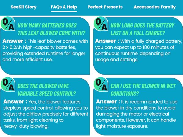 Seesii 40V Cordless Electric Leaf Blower/Snow Blower Cordless, 680CFM/210MPH Brushless Motor with 2 * 5200 mAh Batteries and 2*Chargers, Variable Speed Control & Turbo Button, Electric Blower for Lawn Care/Debris/Dust