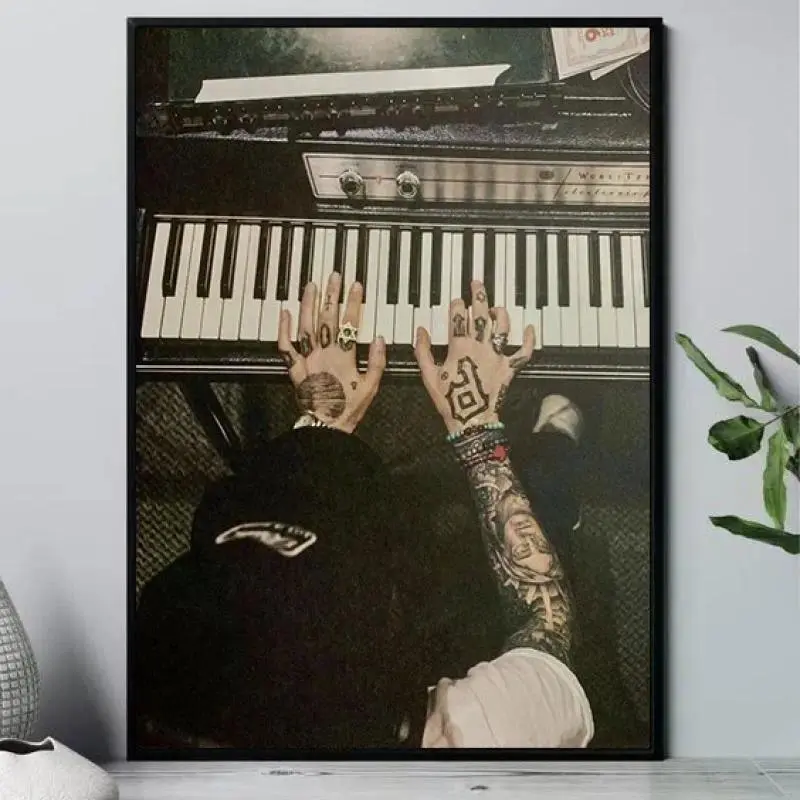 Mac Miller Poster, Music poster Home decor, Aesthetic Music Wall Art, Vintage Rap Print, Piano Art Decor, Room Decor Gift Wall Art Decoration Pictures Wall Decor