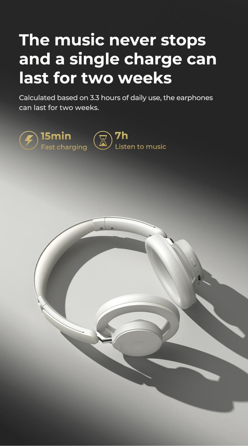 HTC HP06 OWS Open Wireless Headphone Foldable Bluetooth Headphones Over Ear with Built-in Microphone HIFI Stereo Multifunctional Earbuds Wireless Headset for Gaming, Phones, Computers, Electronics Audio Headphone