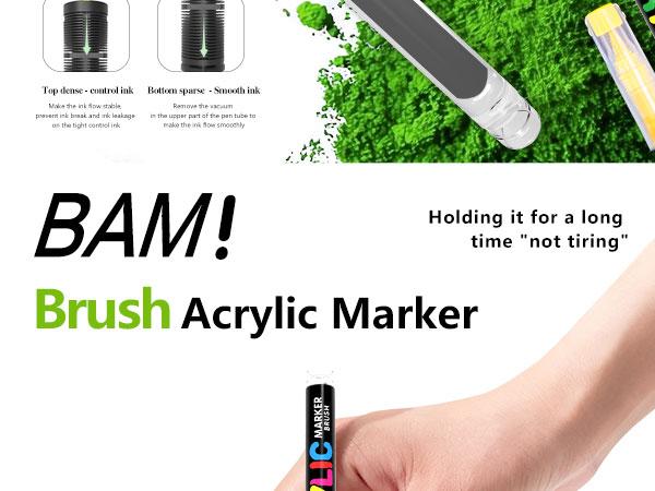 360 Color Acrylic Paint Soft Tip Marker Set, Acrylic Marker Pen, Waterproof Quick Dry Markers, Creative DIY Drawing Graffiti Stickers Poster, Art Design Gift Stationery