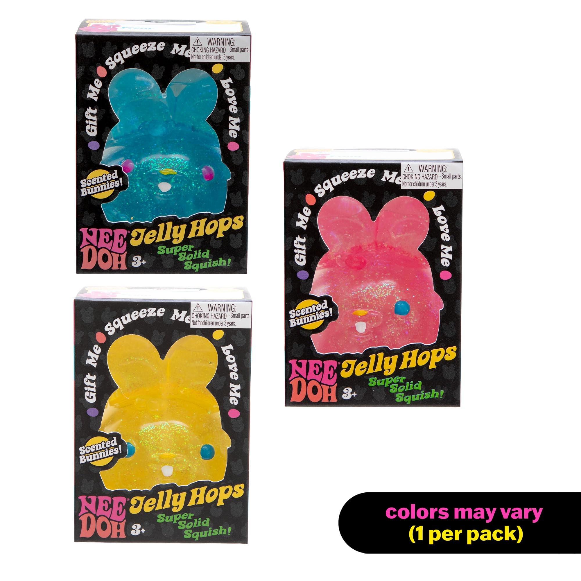 3 Colors Soft Candy Bunny Toy with Jelly Filling, Sensory Stress Relief, Easter Basket Stuffer, Perfect Gift for Kids