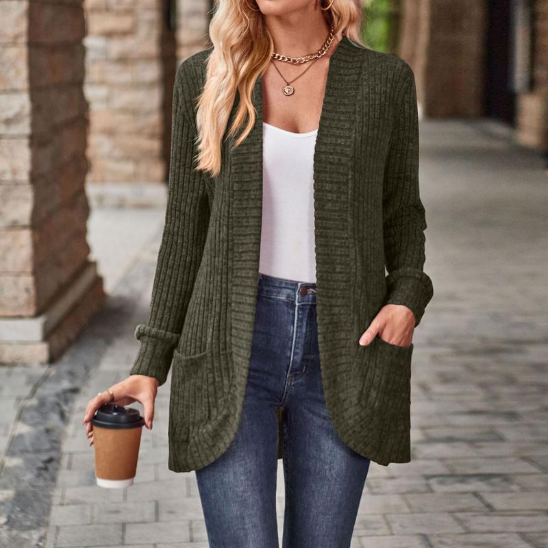 Womens Long Cardigan Lightweight Sweater, Long Sleeve Cardigan Open Front Casual Knit Sweaters with Pockets Womens Long Cardigan Lightweight Sweater, Long Sleeve Cardigan Open Front Casual Knit Sweaters with Pockets