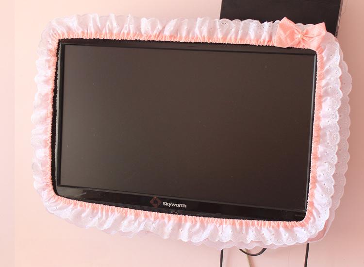 Household TV Monitor Dustproof Cover - 24-48in Stretch Fabric All-Purpose Indoor Protector, Elastic Home Care Supply with On/Off Without Lift Power-On Ready Design