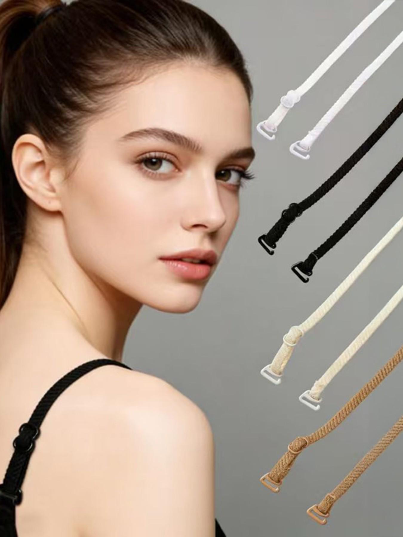 Women's Lingerie Bra Straps Set, 2pcs 0.24 Inch Elastic Design, Invisible & Seamless for Comfortable Wear, Ideal for Everyday Use